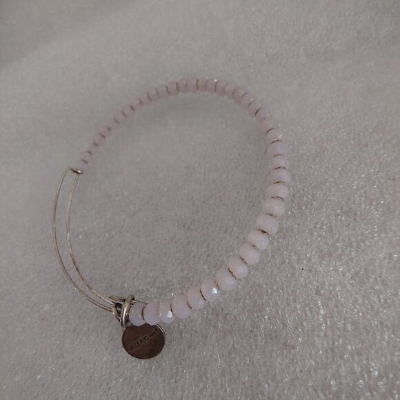 Alex and Ani Jewelry - Alex and Ani Lite Pink Beaded Bracelet Expandable Bangle 565